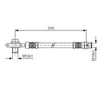 Bosch 1987476308 Tubo flessibile del freno