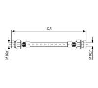 BOSCH 1 987 476 400 Flessibile del freno per SEAT,VW
