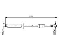 Tubo flessibile freno 1 987 476 462 BOSCH per CITROËN FIAT PEUGEOT