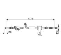 BOSCH 1 987 477 112 Cavo freno a mano