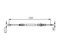 BOSCH 1 987 477 261 Cavo freno a mano