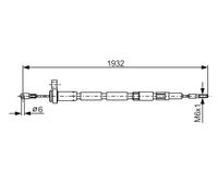 BOSCH 1 987 477 346 Cavo freno a mano