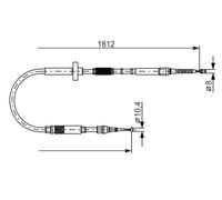 BOSCH 1 987 477 659 Cavo comando, Freno stazionamento per AUDI