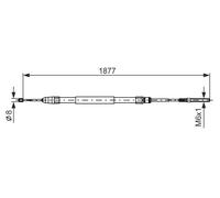 Cavo freno a mano 1 987 477 694 BOSCH per BMW 5 5 Touring