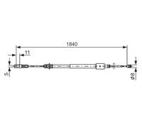BOSCH 1 987 477 712 Cavo comando, Freno stazionamento per CITROËN