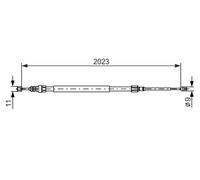 BOSCH 1 987 477 786 Cavo comando, Freno stazionamento per RENAULT