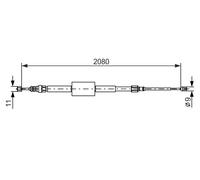 BOSCH 1 987 477 787 Cavo comando, Freno stazionamento per RENAULT