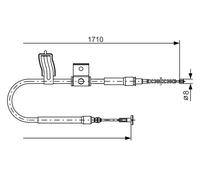 BOSCH 1 987 477 829 Cavo comando, Freno stazionamento per FIAT