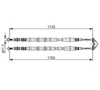 BOSCH 1 987 477 934 Cavo comando, Freno stazionamento per OPEL,VAUXHALL