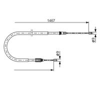 BOSCH 1 987 477 937 Cavo comando, Freno stazionamento per RENAULT