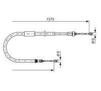 BOSCH 1 987 477 967 Cavo comando, Freno stazionamento per RENAULT