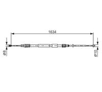 BOSCH 1 987 477 988 Cavo comando, Freno stazionamento per BMW