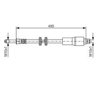 BOSCH 1 987 481 005 Flessibile del freno per MERCEDES-BENZ