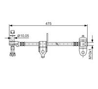 BOSCH 1 987 481 045 Flessibile del freno per FORD,FORD AUSTRALIA