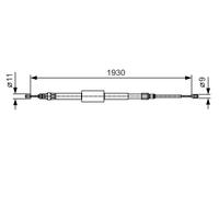 BOSCH 1 987 482 011 Cavo comando, Freno stazionamento per RENAULT