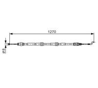 Bosch Cavo freno a mano 1 987 482 014 per VW Multivan/Transporter/California T5