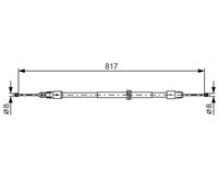 Cavo freno a mano 1 987 482 024 BOSCH per MERCEDES-BENZ CLASSE GL CLASSE M