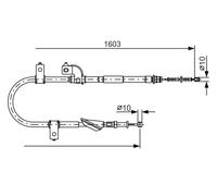 BOSCH 1 987 482 080 Cavo comando, Freno stazionamento per SUBARU