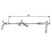 BOSCH 1 987 482 188 Cavo comando, Freno stazionamento per FORD,FORD AUSTRALIA,VO