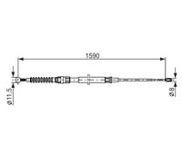 BOSCH 1 987 482 265 Cavo comando, Freno stazionamento per SKODA