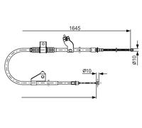 BOSCH 1 987 482 275 Cavo comando, Freno stazionamento per CITROËN,MITSUBISHI,PEU