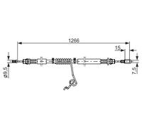 BOSCH 1 987 482 281 Cavo comando, Freno stazionamento per FORD,FORD AUSTRALIA