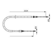 BOSCH 1 987 482 303 Cavo comando, Freno stazionamento per RENAULT