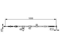 BOSCH 1 987 482 346 Cavo comando, Freno stazionamento per TOYOTA