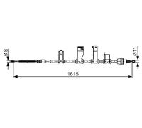 BOSCH 1 987 482 349 Cavo comando, Freno stazionamento per HYUNDAI