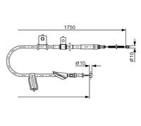 Cavo di trazione, freno di stazionamento BOSCH 1 987 482 352