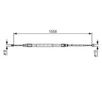 BOSCH 1 987 482 368 Cavo comando, Freno stazionamento per BMW