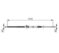 BOSCH 1 987 482 375 Cavo freno a mano