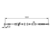 BOSCH 1 987 482 400 Cavo comando, Freno stazionamento per MITSUBISHI