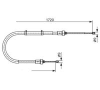 BOSCH 1 987 482 411 Cavo comando, Freno stazionamento per DACIA,RENAULT