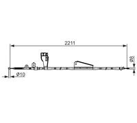 BOSCH 1 987 482 424 Cavo comando, Freno stazionamento per NISSAN