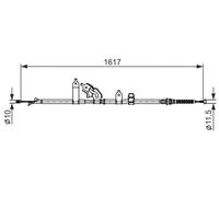 BOSCH 1 987 482 441 Cavo comando, Freno stazionamento per TOYOTA