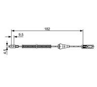 BOSCH 1 987 482 449 Cavo freno a mano per OPEL Zafira A (T98) Astra H GTC (A04)