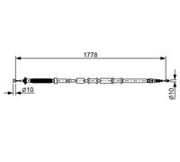 BOSCH 1 987 482 509 Cavo comando, Freno stazionamento per FIAT