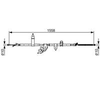 BOSCH 1 987 482 512 Cavo comando, Freno stazionamento per TOYOTA