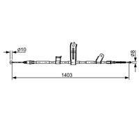 BOSCH 1 987 482 522 Cavo comando, Freno stazionamento per CHEVROLET
