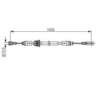 BOSCH 1 987 482 548 Cavo comando, Freno stazionamento per RENAULT