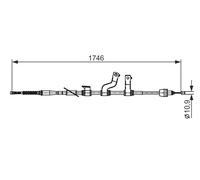 BOSCH 1 987 482 572 Cavo comando, Freno stazionamento per HYUNDAI