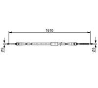 BOSCH 1 987 482 636 Cavo comando, Freno stazionamento per RENAULT