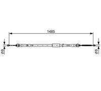 BOSCH 1 987 482 637 Cavo comando, Freno stazionamento per RENAULT