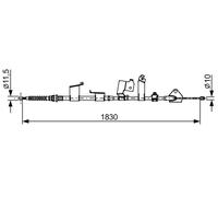 BOSCH 1 987 482 652 Cavo comando, Freno stazionamento per TOYOTA