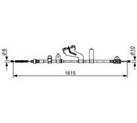 BOSCH 1 987 482 656 Cavo comando, Freno stazionamento per TOYOTA