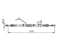 BOSCH 1 987 482 673 Cavo comando, Freno stazionamento per FORD
