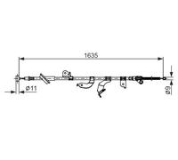 Cavo di trazione, freno di stazionamento BOSCH 1 987 482 691