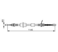 BOSCH 1 987 482 695 Cavo comando, Freno stazionamento per CHRYSLER,DODGE