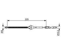 BOSCH 1 987 482 705 Cavo comando, Freno stazionamento per FORD,FORD AUSTRALIA